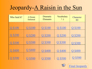 Jeopardy Review game