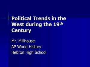Political Trends in the West during the 19th (revised)