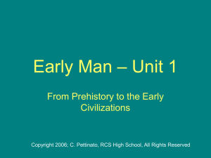 Unit I - Prehistory