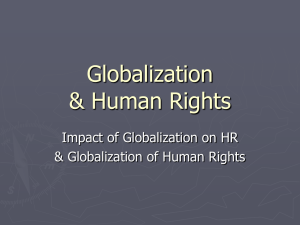 Globalization & Human Rights