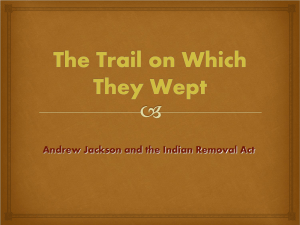 The Trail on Which They Wept
