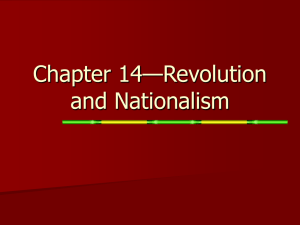 Chapter 14—Revolution and Nationalism