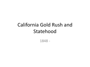 California Gold Rush and Statehood