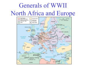 Generals of WWII North Africa and Europe