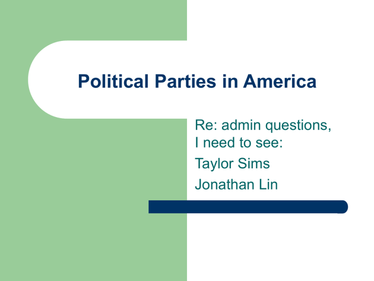 Political Parties In America