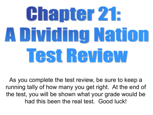 Chapter 21 test review samples