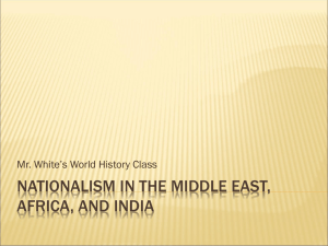 Nationalism in the Middle East, Africa, and India