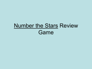 Number the Stars Review Game