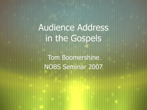 Audience Address in the Gospels