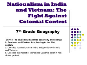 Nationalism in India and Vietnam: The Fight Against Colonial Control