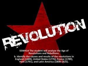 Age of Revolutions and Rebellions