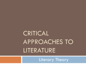 Critical approaches ppt, March 11
