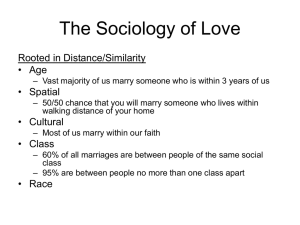 The Sociology of Love