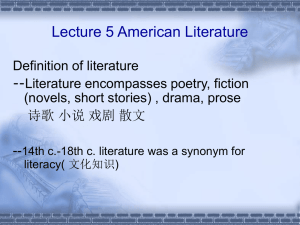 Lecture 5 American Literature