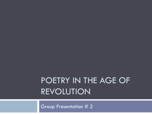 Poetry in the age of revolution