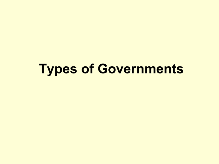 PPT Types Of Government