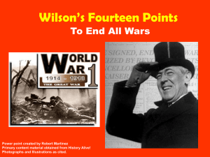 Wilson`s Fourteen Points PPT File