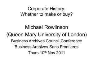 Corporate history - Business Archives Council
