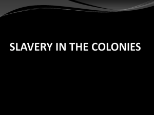 slavery in the colonies powerpoint