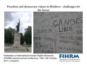 Freedom and democracy values in Moldova
