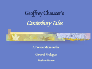 Geoffrey Chaucer`s - Professor Beamen`s Website