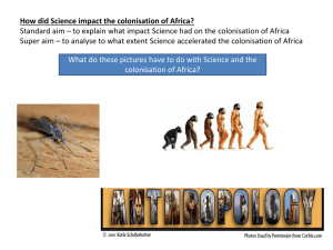 How did Science impact the colonisation of Africa