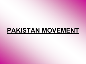 Pakistan Movement - Lectures For UG-5