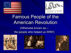 Famous People of the American Revolution