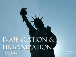 Immigration & Urbanization (1877-1900)