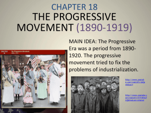 the progressive movement (1890-1919)