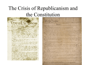 The Crisis of Republicanism