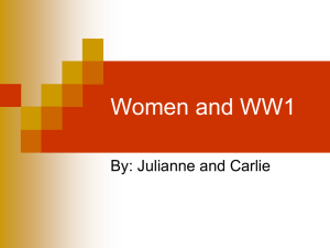 Women and WW1 - 123 History and Me