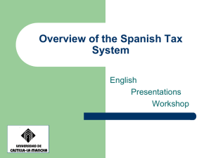 Overview of the Spanish Tax System (II)