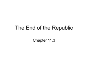 The End of the Republic