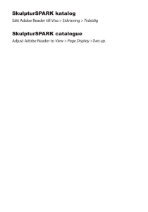 SkulpturSPARK katalog SkulpturSPARK catalogue