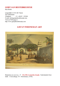 GERT JAN BESTEBREURTJE LIST 67 INDONESIAN ART