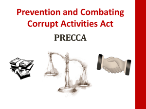 Prevention and Combating of Corrupt Activities Act