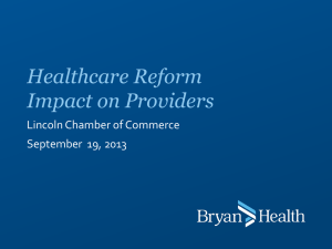 Healthcare Reform Impact on Providers