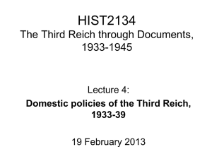 Domestic policies of the Third Reich, 1933-39