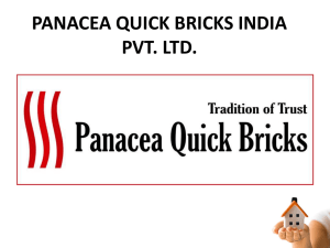 About the Panacea Quick Bricks