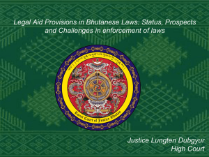 Legal Aid Provisions in Bhutanese Laws