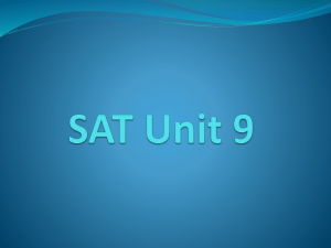 SAT Unit 9