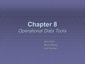 Chapter 8 Operational Data Tools