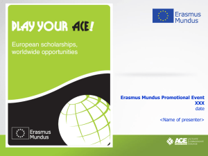 Erasmus Mundus for European students - EM-ACE