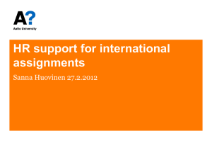 HR support for international assignments