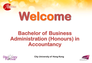 Accountancy as a Profession - College of Business