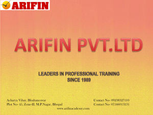 Courses Offered - Arifin Academy