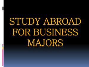 Study Abroad for Business Majors