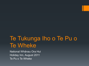 Te Taonga Tukunga Iho o Te Pu O Te Wheke