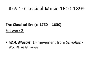 Set work 2 MOZART- Symphony No. 40 1st Mvt.